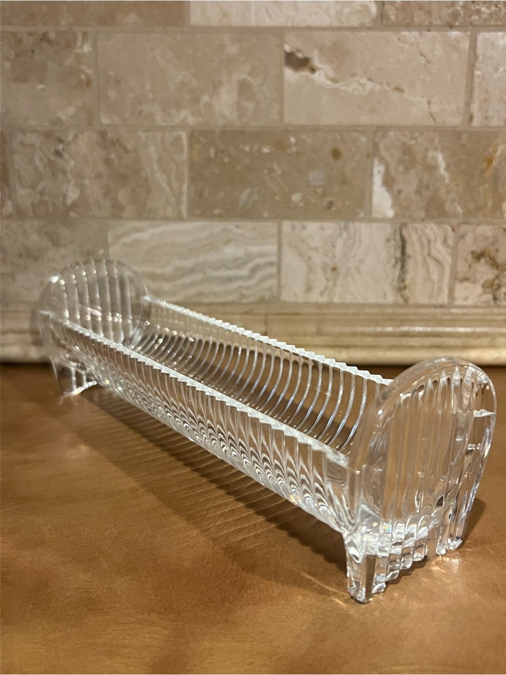 Vintage Lead Crystal Godinger Cracker Tray